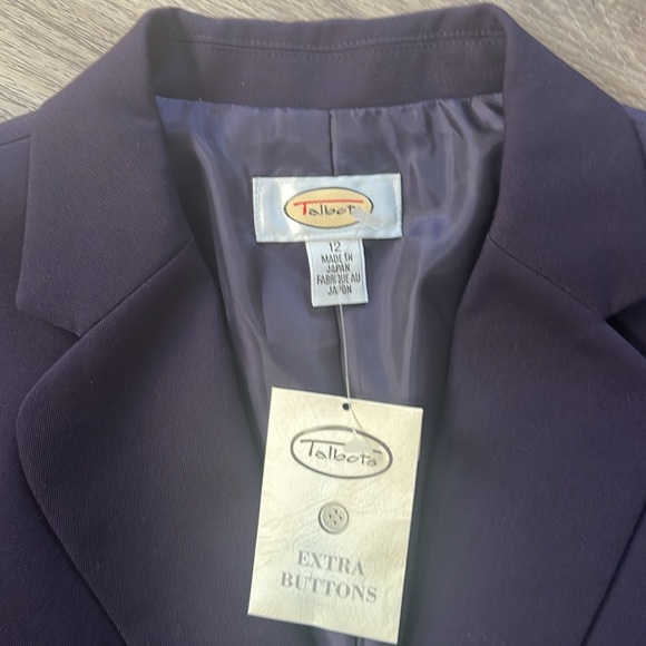 Talbots Women’s Business Classic Wool Casual Navy Dressy Blazer Jacket Size 12 - Picture 5 of 9